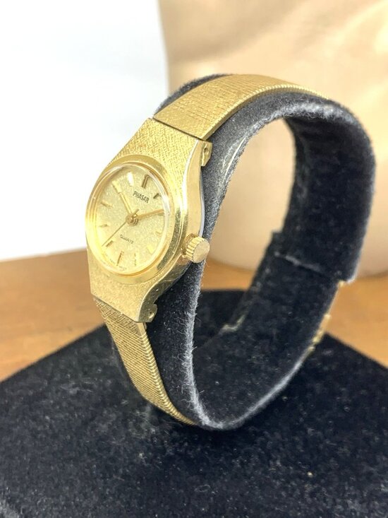 Pulsar Women\'s Watch Y481-1100 Vintage Quartz Gold Dial Stainless Steel 19mm main image 13